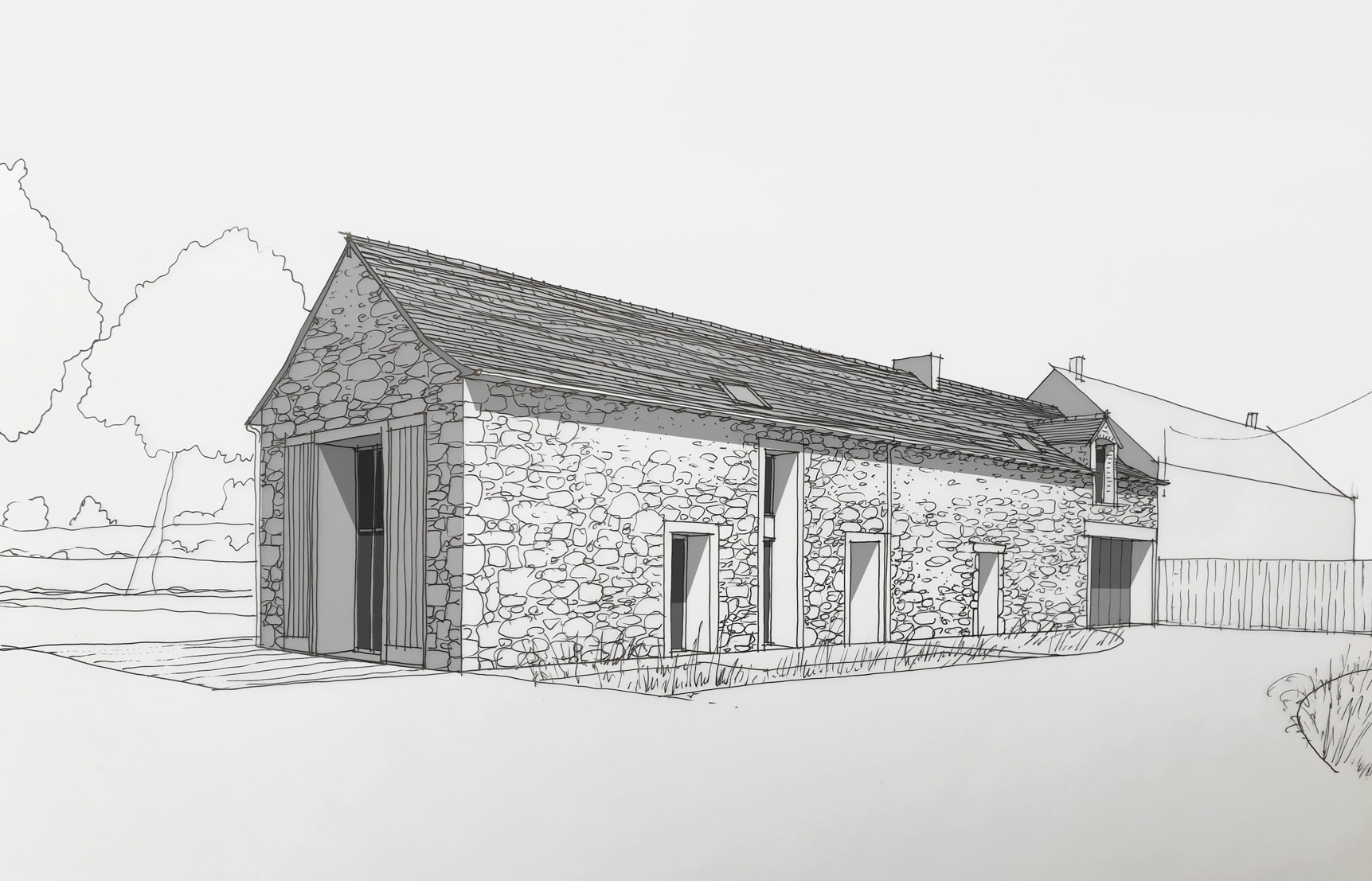 Atelier Gardan réhabilitation longère Rennes bretagne